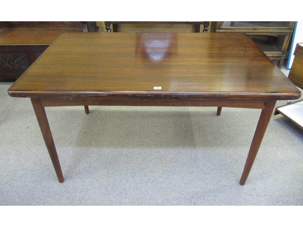 Appraisal: Danish 'Skovby Mobel Fabric' rosewood pull out dining table circa