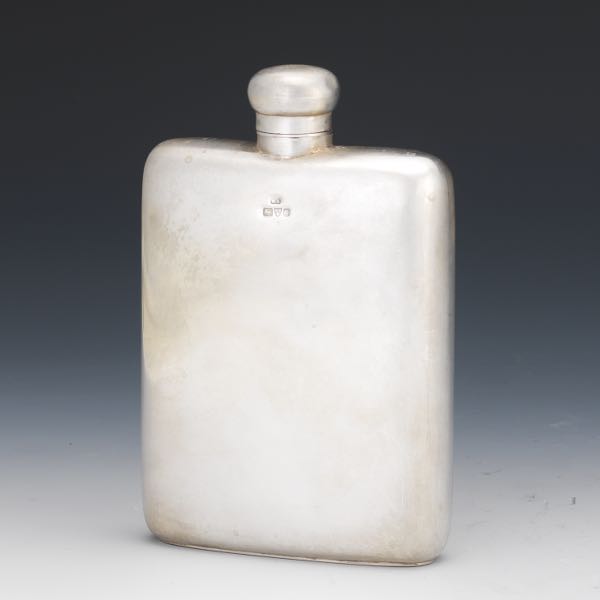 Appraisal: ENGLISH STERLING SILVER FLASK CHESTER BY WILLIAM NEALE DATED x