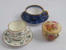 Appraisal: A mixed lot comprising miniature cup and saucer by Coalport