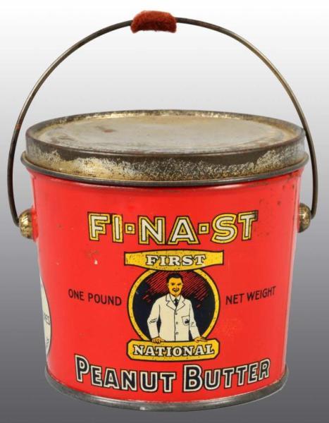 Appraisal: Fi-na-st Peanut Butter Pail Description Manufactured by First National Stores