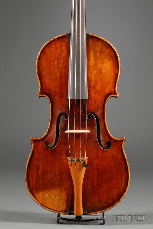 Appraisal: French Violin c Possibly Derazey Workshop unlabeled length of back