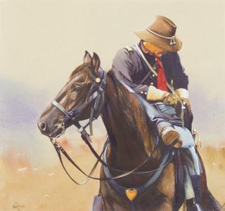 Appraisal: Battle Weary by John Fawcett John Fawcett - watercolor on