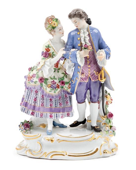 Appraisal: A Meissen Porcelain Figural Group Height inches A Meissen Porcelain