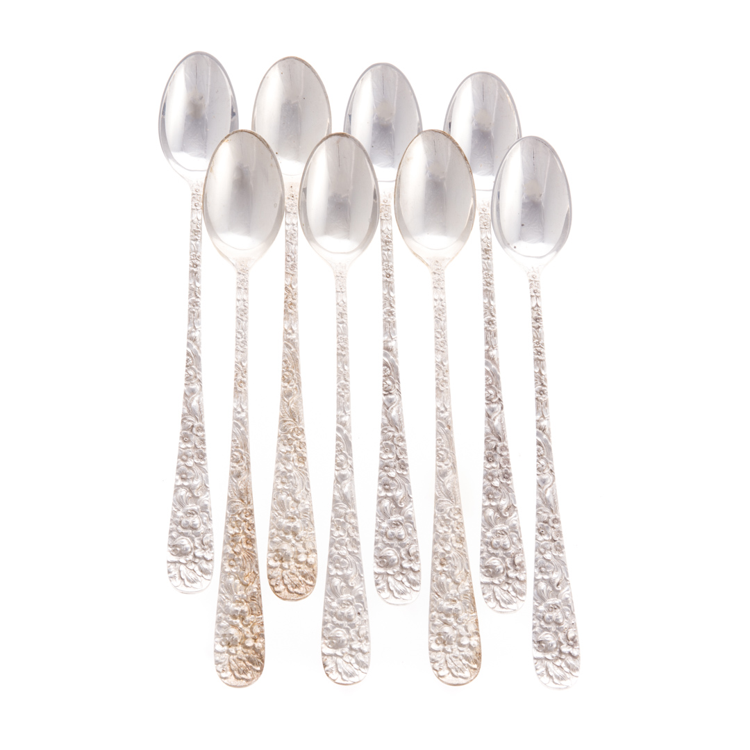 Appraisal: Set of Stieff Rose sterling cold drink spoons in L