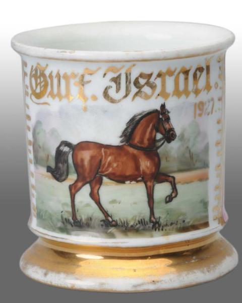 Appraisal: Horse Occupational Shaving Mug Description Dated and signed J C