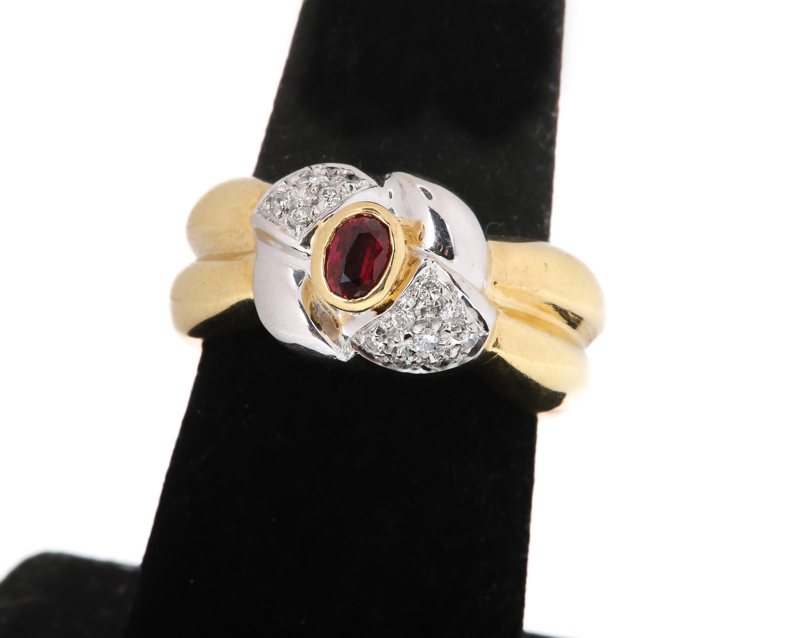 Appraisal: K yellow gold Ruby and Diamond ring size dwt