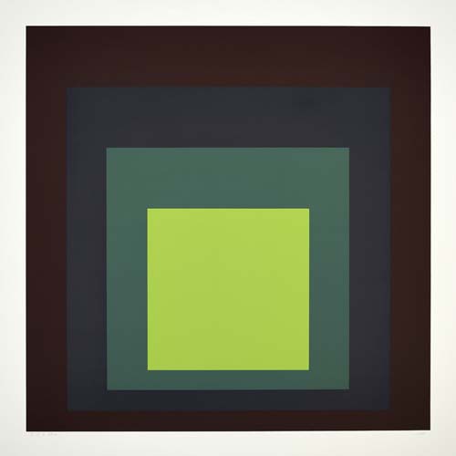 Appraisal: JOSEF ALBERS I-S k Color screenprint x mm x inches