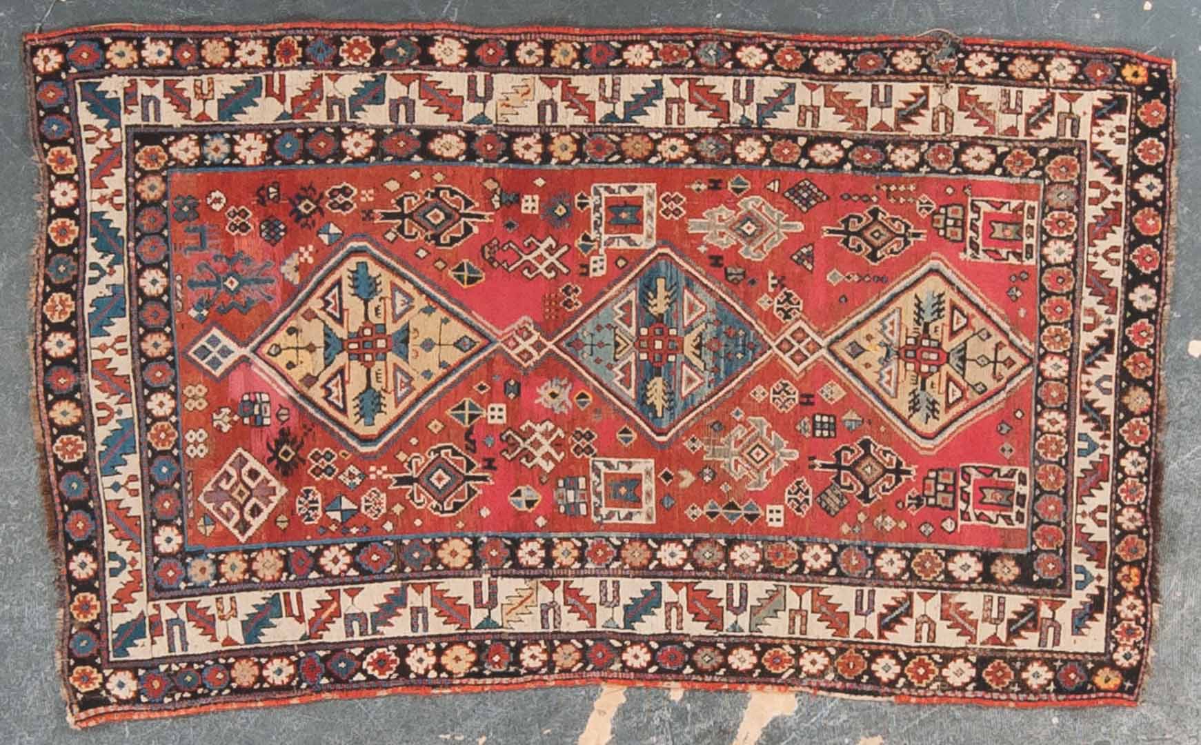 Appraisal: Antique Shirvan rug approx x Caucasus circa