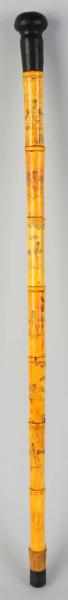 Appraisal: Ivory Walking Stick Cane With polychrome decorations Condition Excellent Size