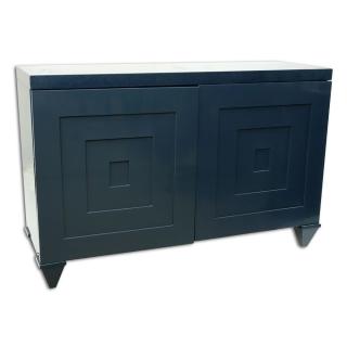 Appraisal: Contemporary Modern Lacquered Wood Serving Cabinet Console Interior with felt