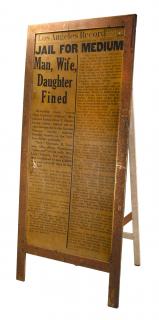 Appraisal: Houdini Anti-Spiritualism Lobby Display Board American One of several lobby