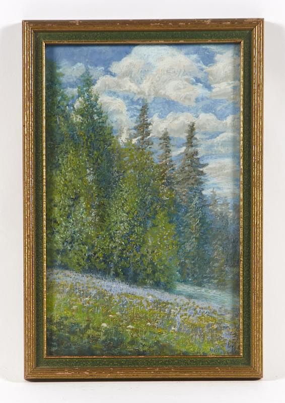 Appraisal: Gunnar Widforss Painting Attrib Forest Landscape Gunnar Widforss Attrib High