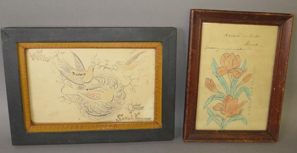 Appraisal: FRAMED DRAWINGSca early th century dated and signed Adrian F