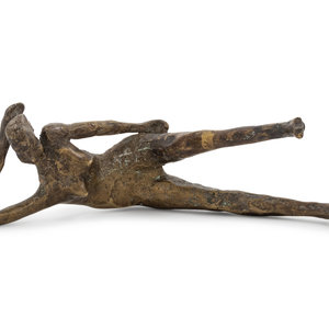 Appraisal: American th Century Reclining Nude bronze Height x width inches