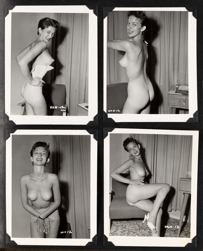 Appraisal: NUDES Album containing exuberant photographs of tempting pin-up girls who