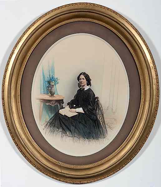 Appraisal: Imperial Hand-Colored Photograph of a Victorian Woman by Bendann A