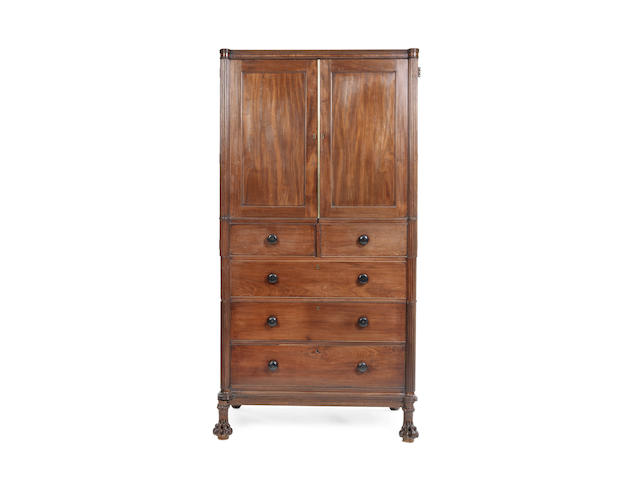 Appraisal: A Regency mahogany linen press by Gillowsthe pair of panelled