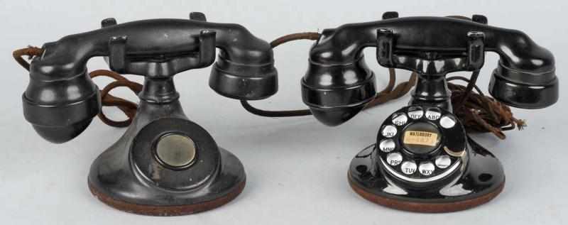 Appraisal: Lot of Western Electric Cradle Telephones Description Includes a non-dial