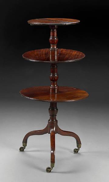 Appraisal: A George III mahogany three tier dumbwaiter fourth quarter th