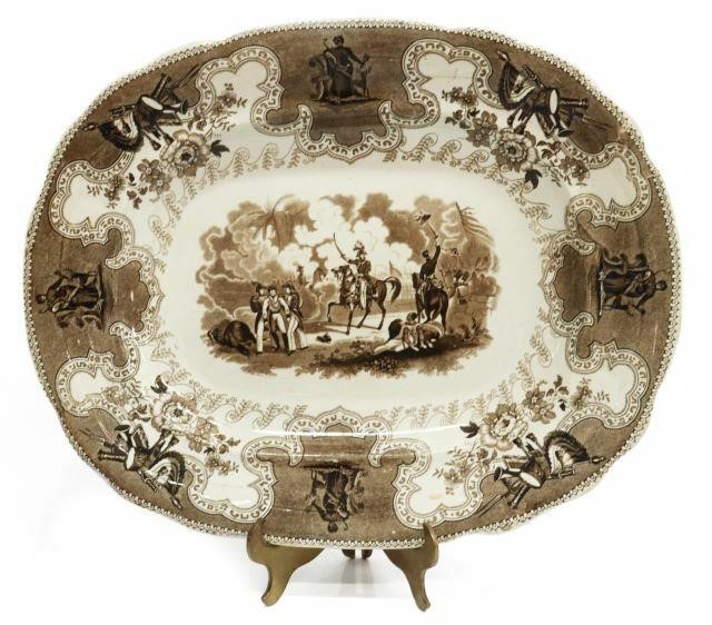 Appraisal: Scarce English Staffordshire service platter in the Texian Campaigne pattern