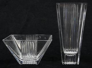 Appraisal: lot of Tiffany Metropolis crystal table articles each of square