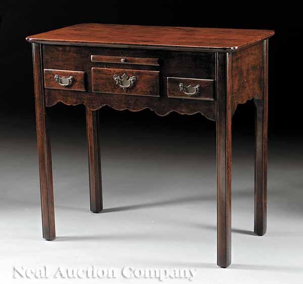 Appraisal: An Antique George III-Style Mahogany Dressing Table probably Dutch molded