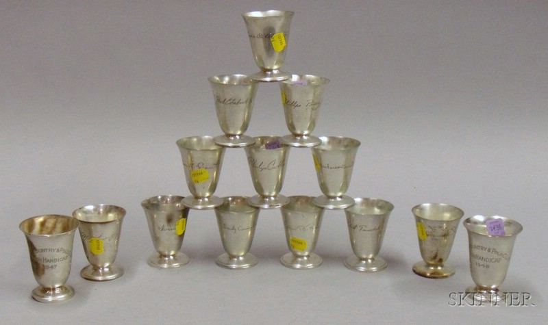 Appraisal: Fourteen S Kirk Small Sterling Cups