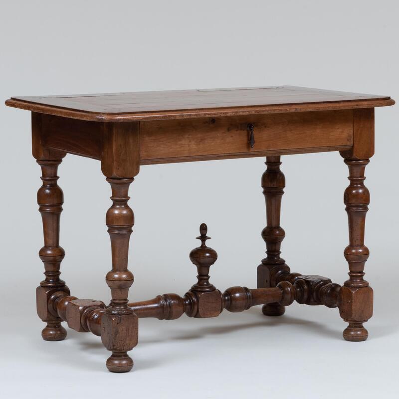 Appraisal: Continental Baroque Style Walnut Side Table x x in Condition