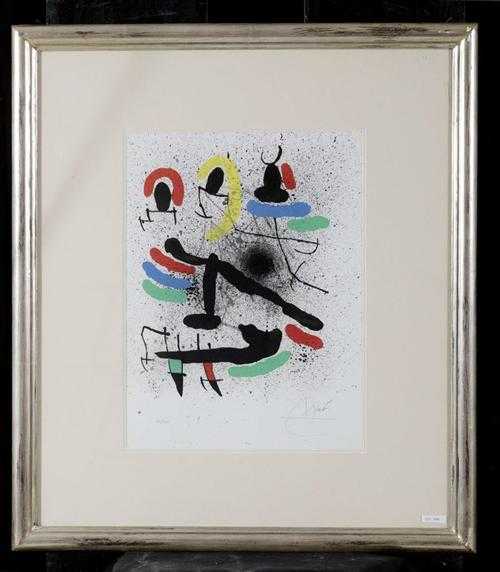 Appraisal: MIRO JOAN From Libert des Libert s Lithograph Signed lower