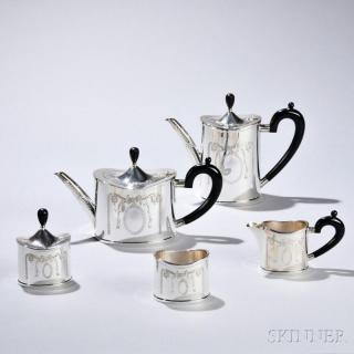 Appraisal: Five-piece Elizabeth II Sterling Silver Tea and Coffee Service Sheffield