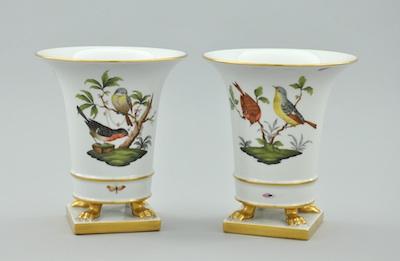 Appraisal: A Pair of Herend Porcelain Jardinaires In the ''Rothschild Bird''