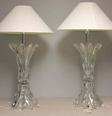 Appraisal: Pair of Large Biomorphic Midcentury Lamps Probably Italian From a