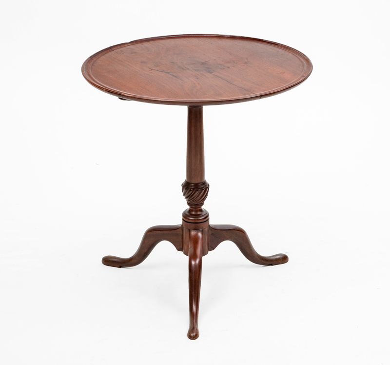 Appraisal: FEDERAL MAHOGANY TILT-TOP TRIPOD TABLE in x in diam Collection