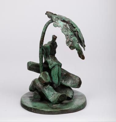 Appraisal: John Coen born Figure Seated Beneath a Tree bronze with