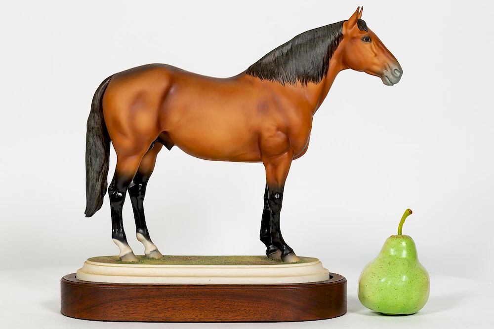 Appraisal: Boehm Horse on Stand Adios Porcelain Figurine Boehm American founded