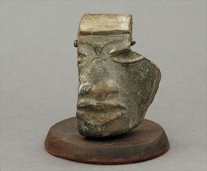 Appraisal: Fragmentary Terracotta Teotihuacan Mask on Stand