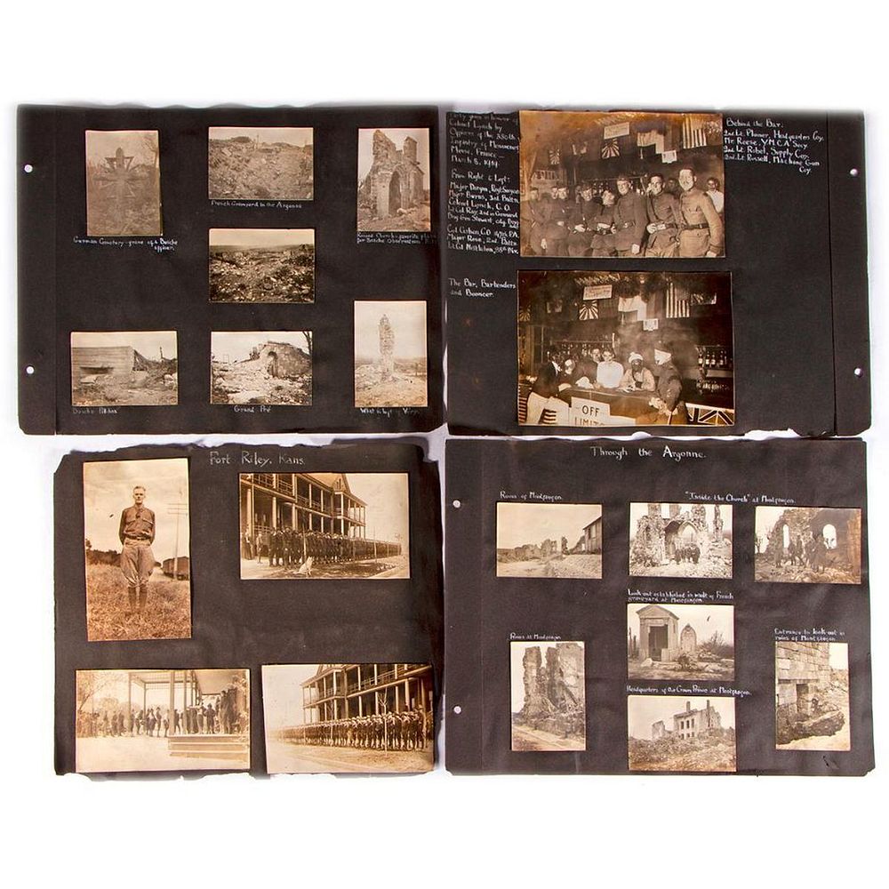 Appraisal: Substantial collection of World War I photographs A substantial collection