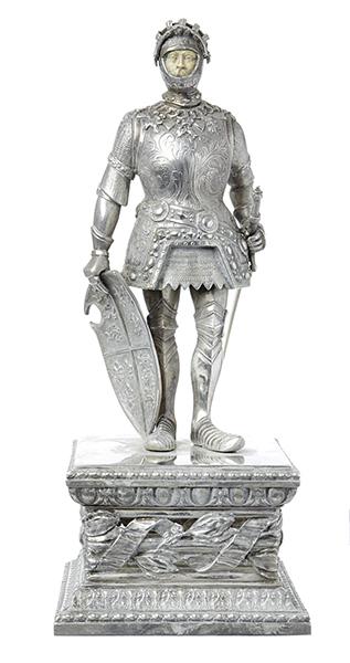 Appraisal: EARLY TH CENTURY GERMAN SILVER AND IVORY FIGURE OF A