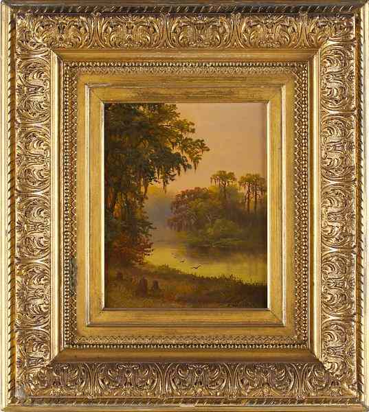 Appraisal: J Malchus th century Southern Landscapeoil on canvas signed at