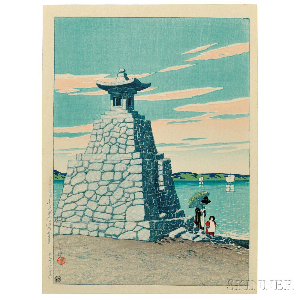 Appraisal: Kawase Hasui - Hakozaki in Chikuzen Japan color woodblock print