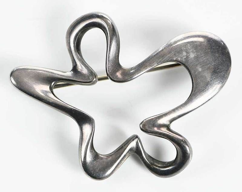 Appraisal: Georg Jensen Sterling Brooch design Henning Koppel - x -