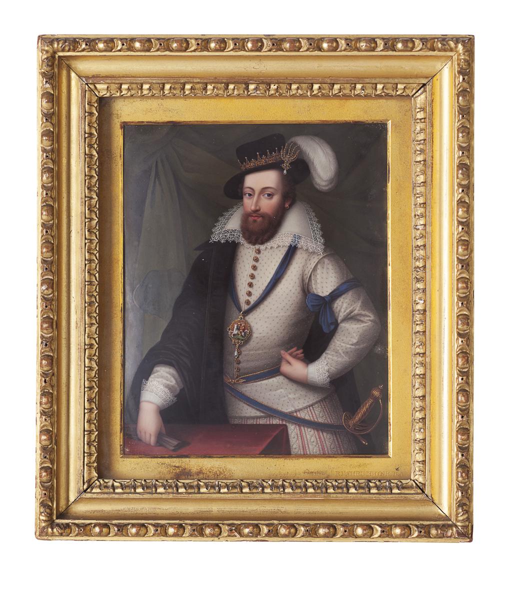 Appraisal: HENRY BONE R A BRITISH - POSSIBLY KING CHRISTIAN IV