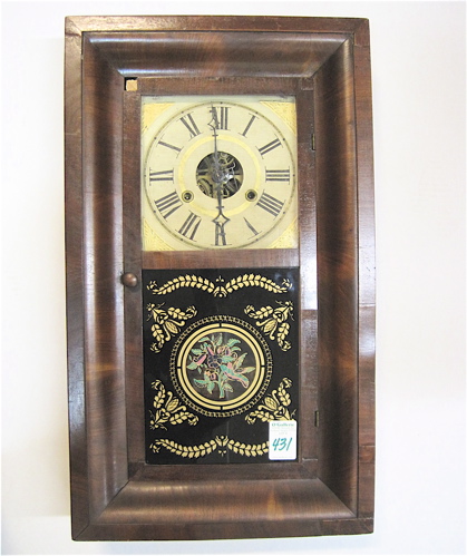 Appraisal: AN AMERICAN MAHOGANY OGEE WALL CLOCK Henry C Smith Plymouth