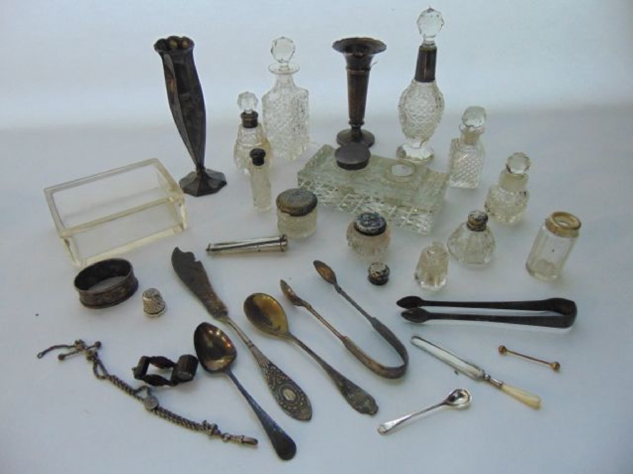 Appraisal: A miscellaneous collection of eight scent perfume bottles various shapes