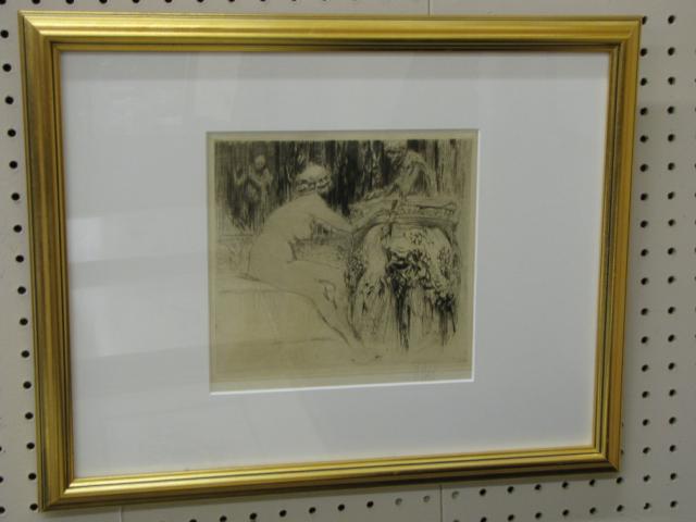 Appraisal: William E Walcot x Etching Pencil Signed Lower Right ''Baccante''