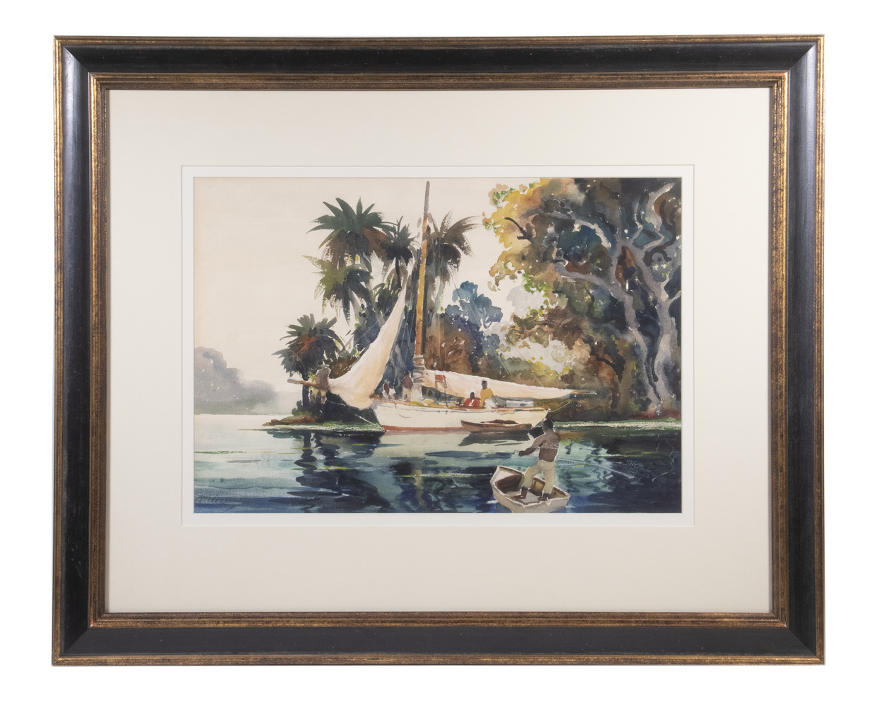 Appraisal: ANTHONY THIEME MA CA - Puntos Barrios Guatemala watercolor on