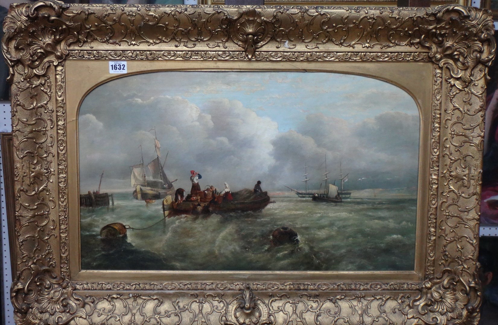 Appraisal: English School th century Fishing vessels and other shipping off