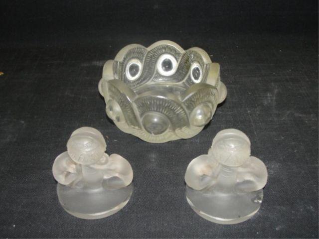 Appraisal: LALIQUE Pieces of Glass signed R Lalique of which has