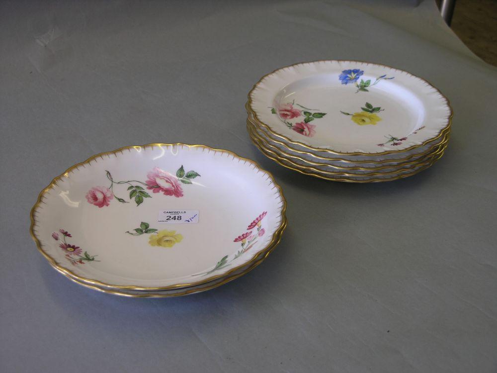 Appraisal: A part set of Copeland botanical plates finely painted with