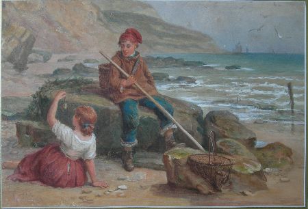 Appraisal: JAMES WILLIAM COLE BRITISH TH CENTURY CRABBING Indistinctly signed and